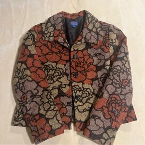 Pendleton Women's Floral Jacket - Red and Brown
